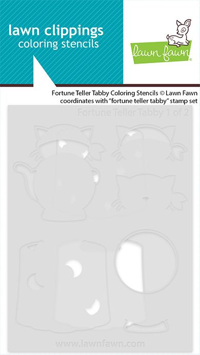 Lawn Fawn Fortune Teller Tabby Coloring Stencils