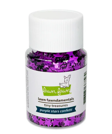 Lawn Fawn Tiny Treasures Purple Stars Confetti