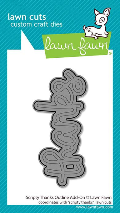 Lawn Fawn Scripty Thanks Outline Die