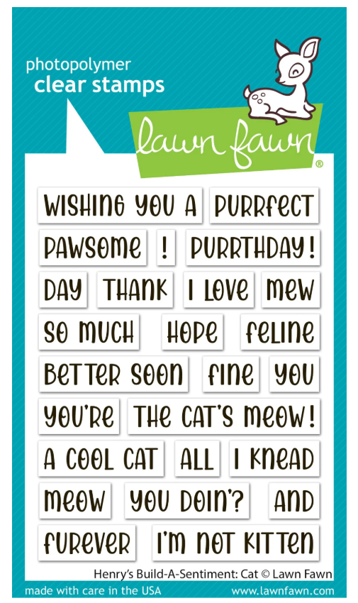 Lawn Fawn Henry's Build A Sentiment: Cat Stamp
