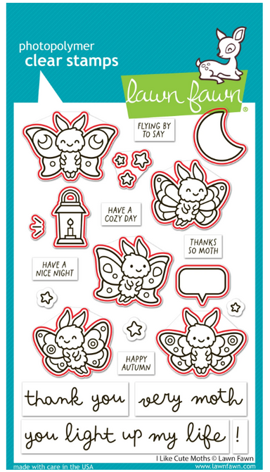 Lawn Fawn I Like Cute Moths Dies