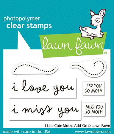 Lawn Fawn I Like Cute Moths Add On Stamp