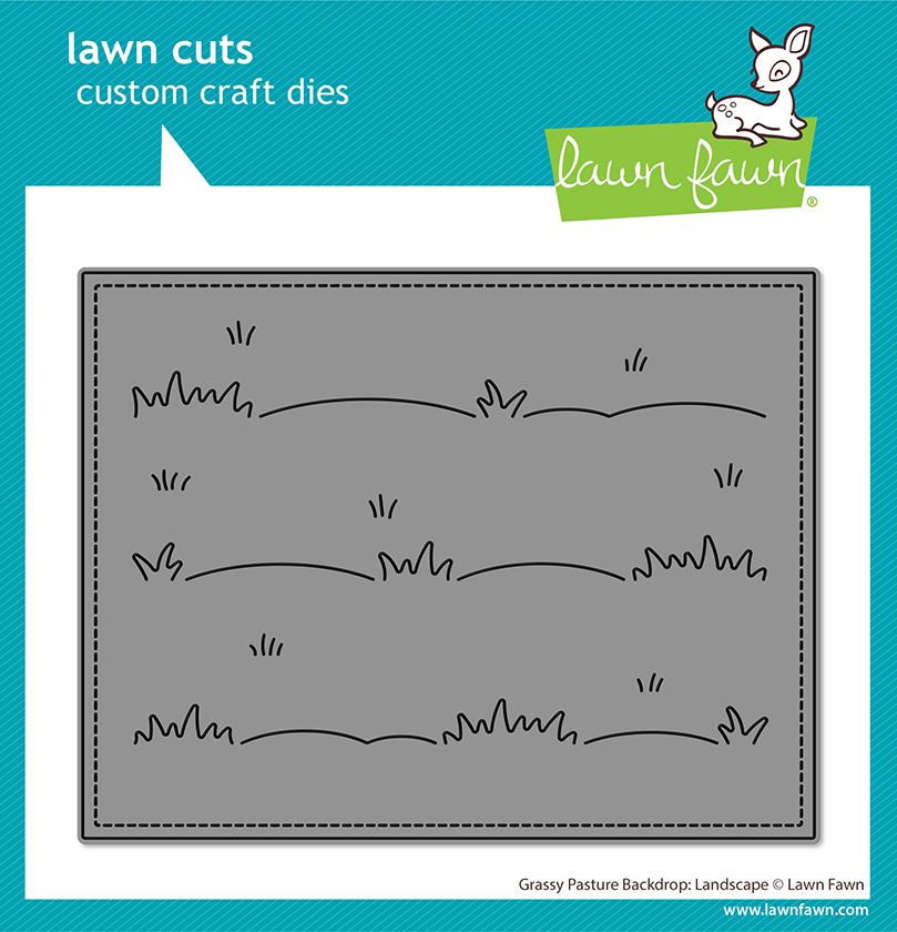 Lawn Fawn Grassy Pasture Backdrop Landscape Die
