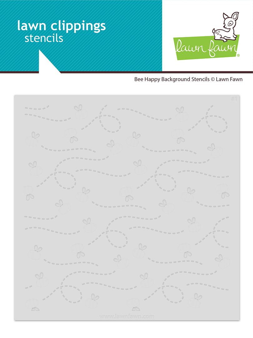 Lawn Fawn Bee Happy Background 6X6 Stencils