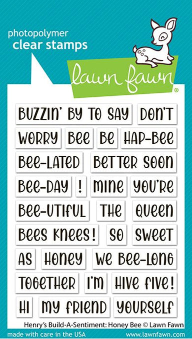 Lawn Fawn Henry's Build A Sentiment: Honey Bee Stamp