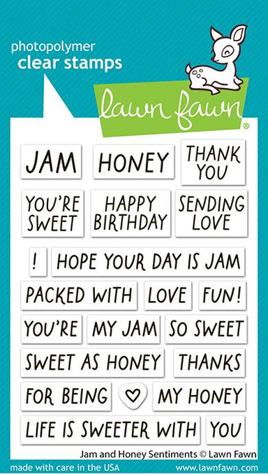 Lawn Fawn Jam and Honey Sentiments Stamp