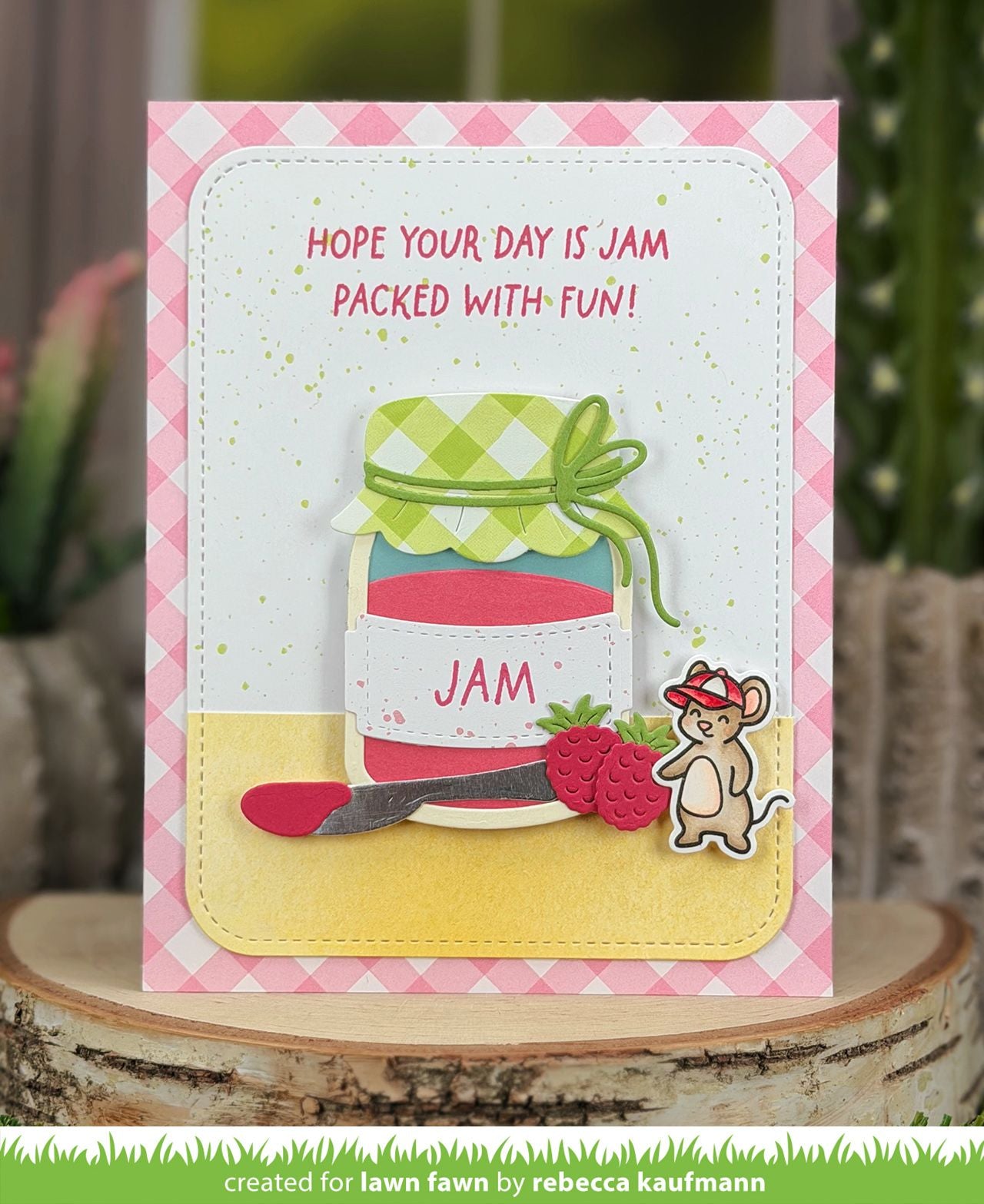 Lawn Fawn Jam and Honey Sentiments Stamp