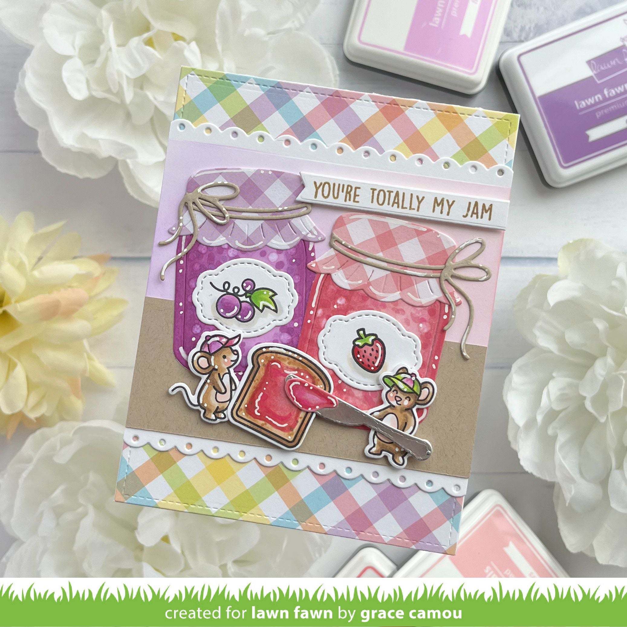 Lawn Fawn Jam and Honey Sentiments Stamp