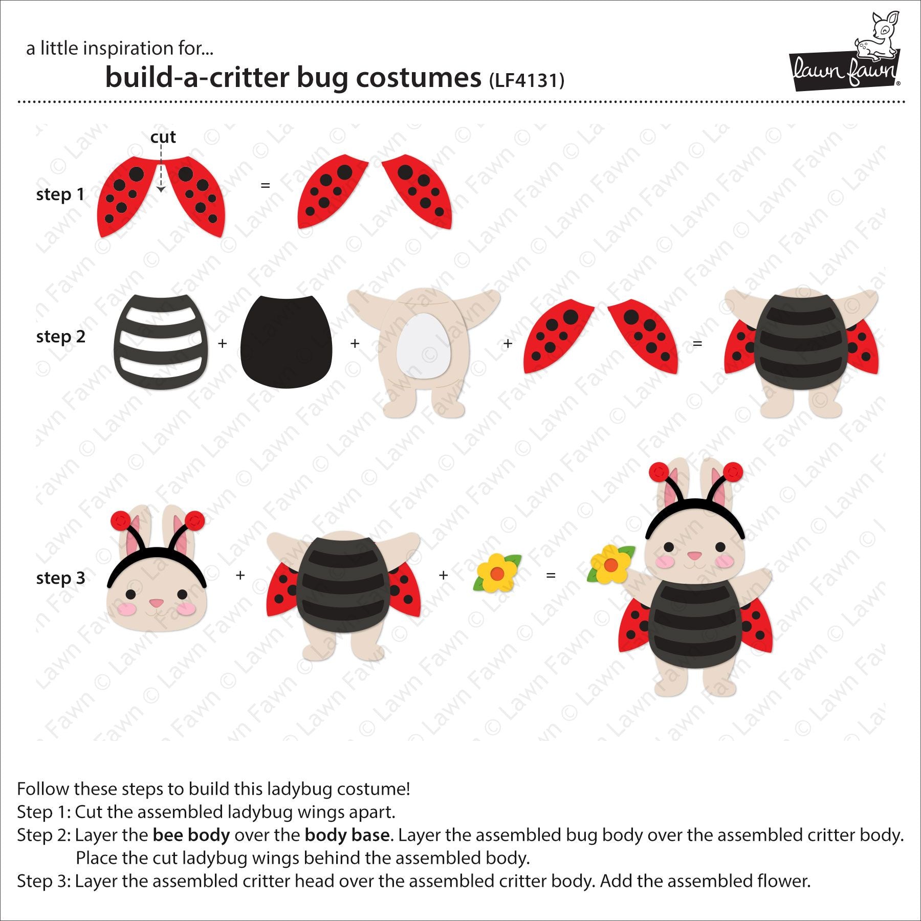Lawn Fawn Build A Cirtter Bug Costumes Dies