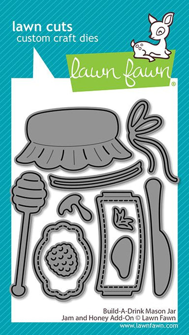 Lawn Fawn Build A Drink Mason Jar Jam and Honey Add On Die