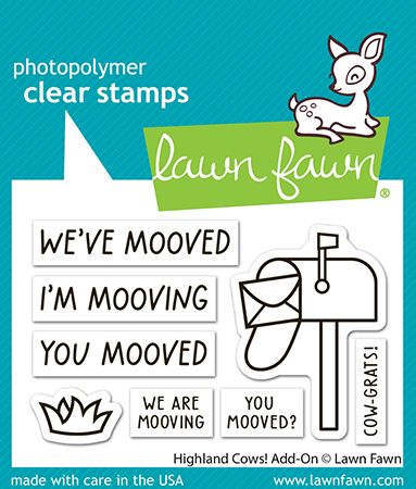 Lawn Fawn Highland Cows Add On Stamp