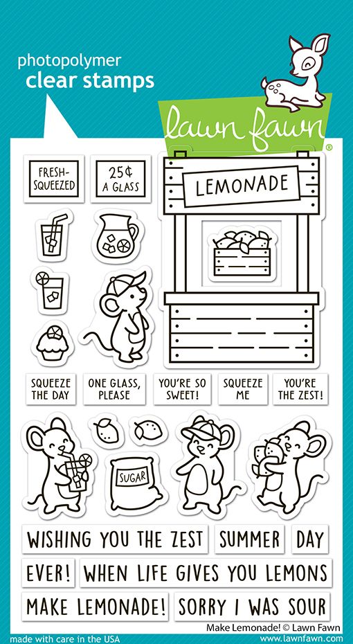 Lawn Fawn Make Lemonade Clear Stamp