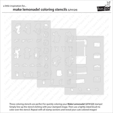 Lawn Fawn Make Lemonade Coloring Stencils