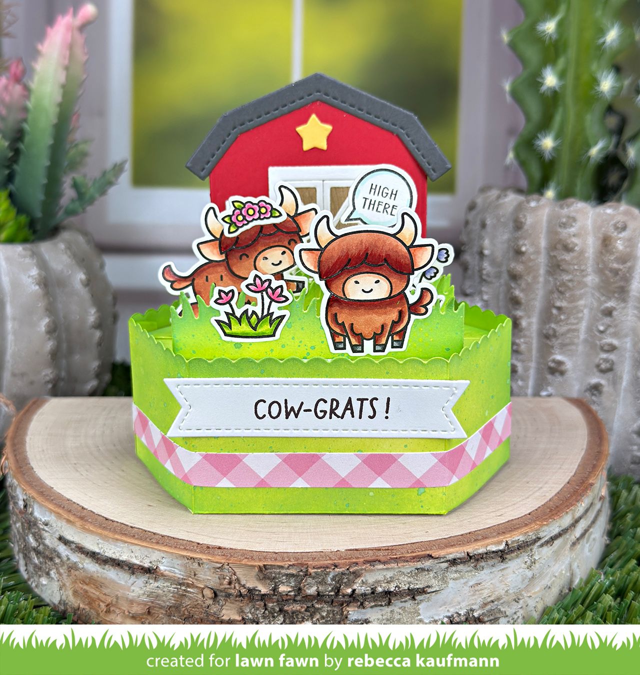 Lawn Fawn Highland Cows! Clear Stamp