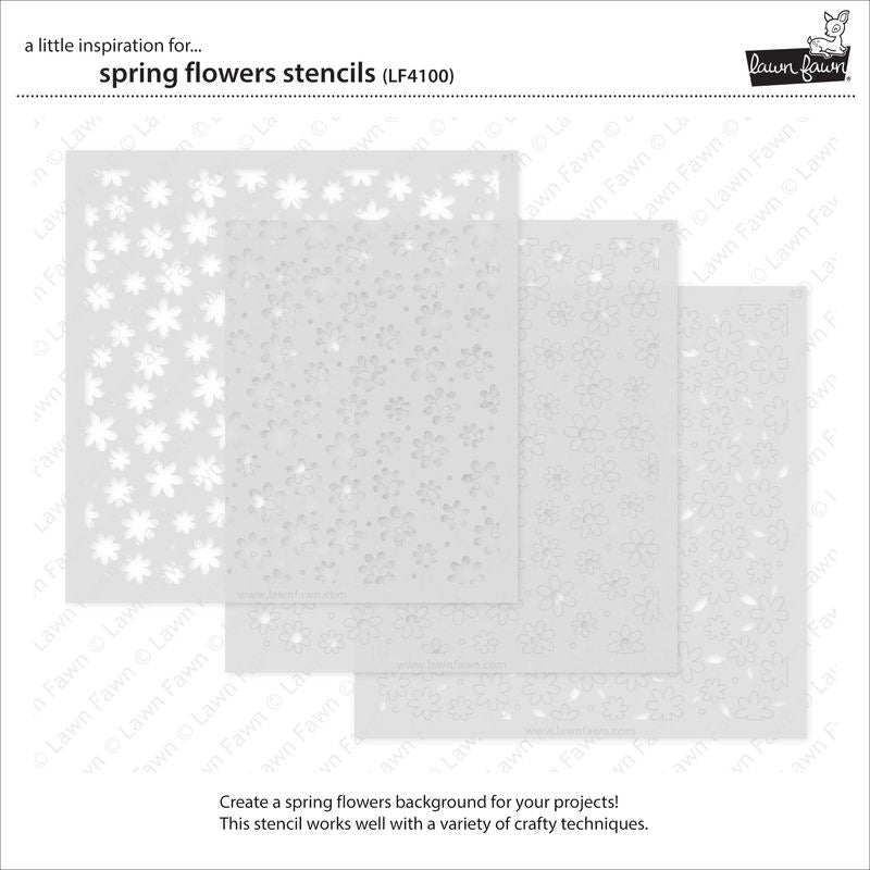 Lawn Fawn Spring Flowers Stencils