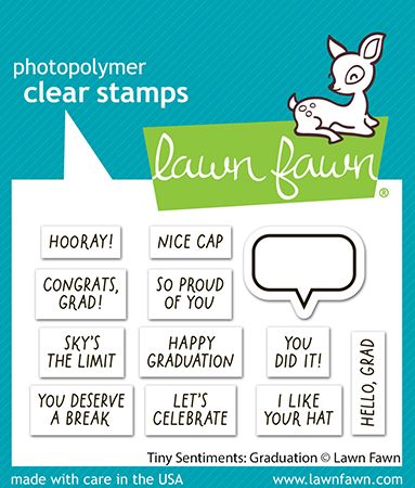 Lawn Fawn Tiny Sentiments: Graduation Stamps