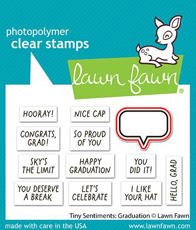 Lawn Fawn Tiny Sentiments: Graduation Dies