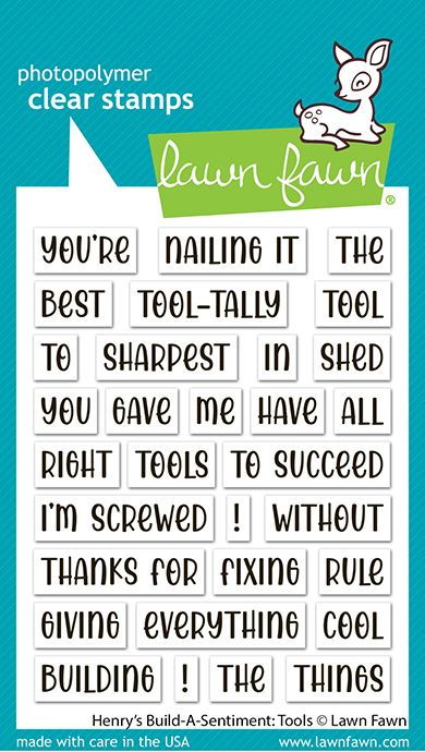 Lawn Fawn Henry's Build A Sentiment: Tools Stamp