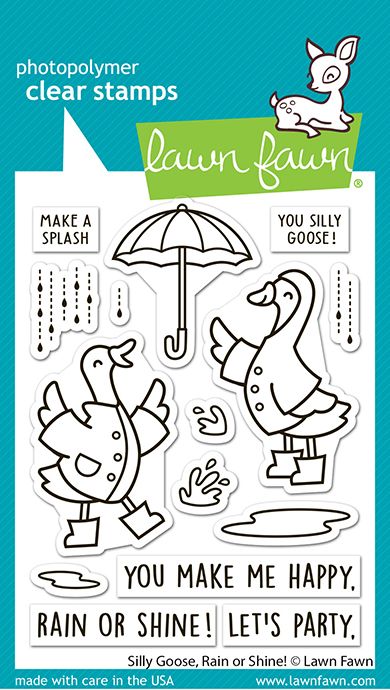 Lawn Fawn Silly Goose, Rain or Shine! Stamp