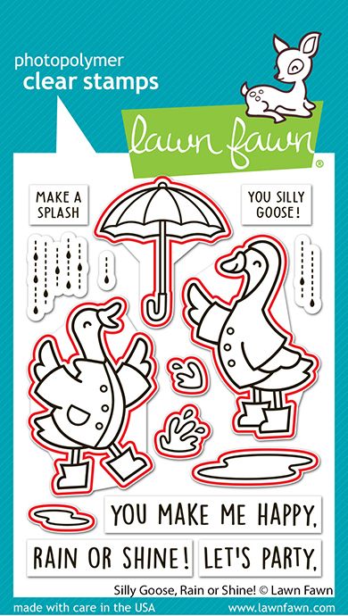 Lawn Fawn Silly Goose, Rain or Shine! Dies