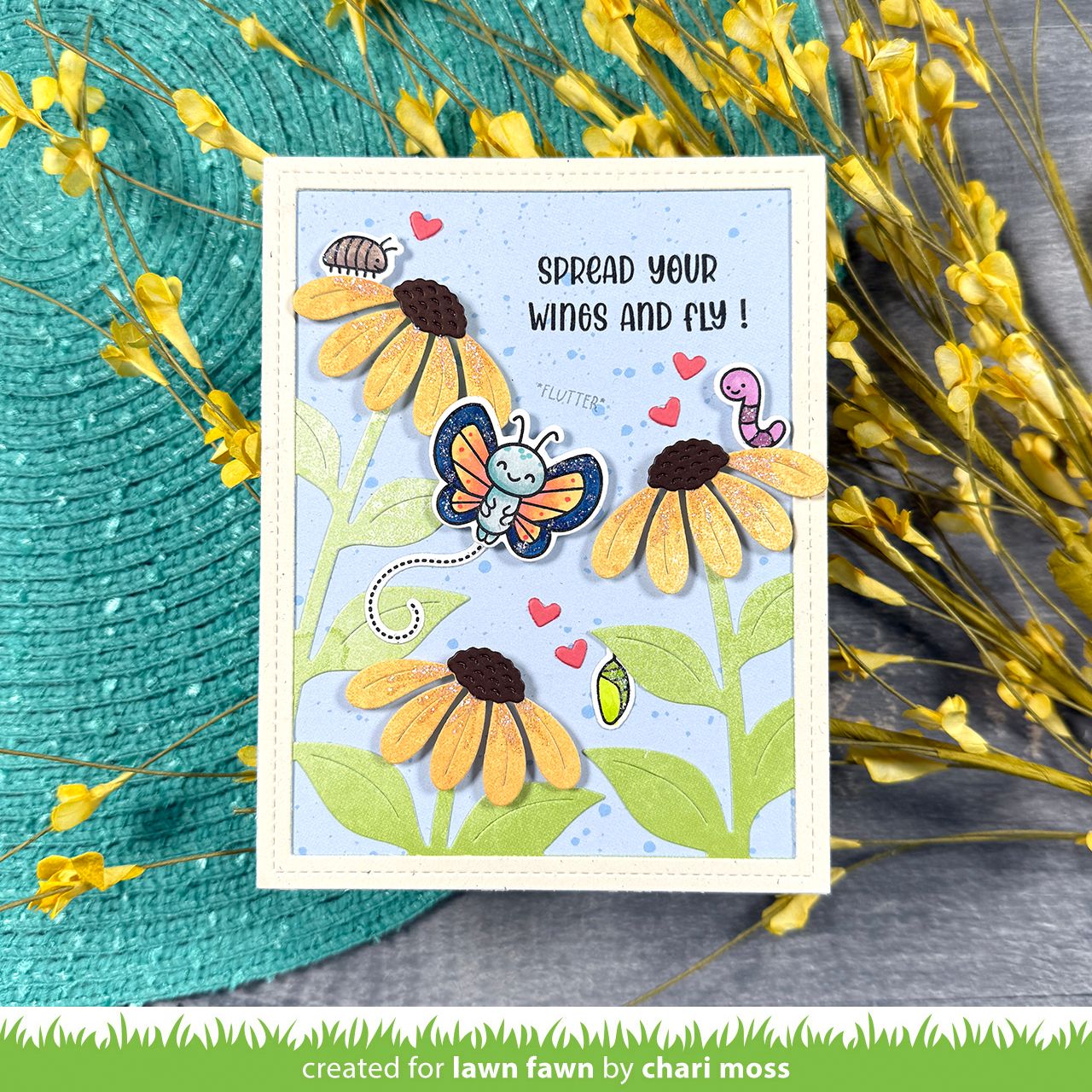 Lawn Fawn Big Blossom Backdrop: Portrait Die