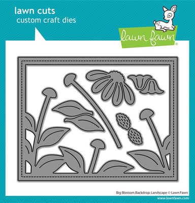 Lawn Fawn Big Blossom Backdrop: Landscape Die