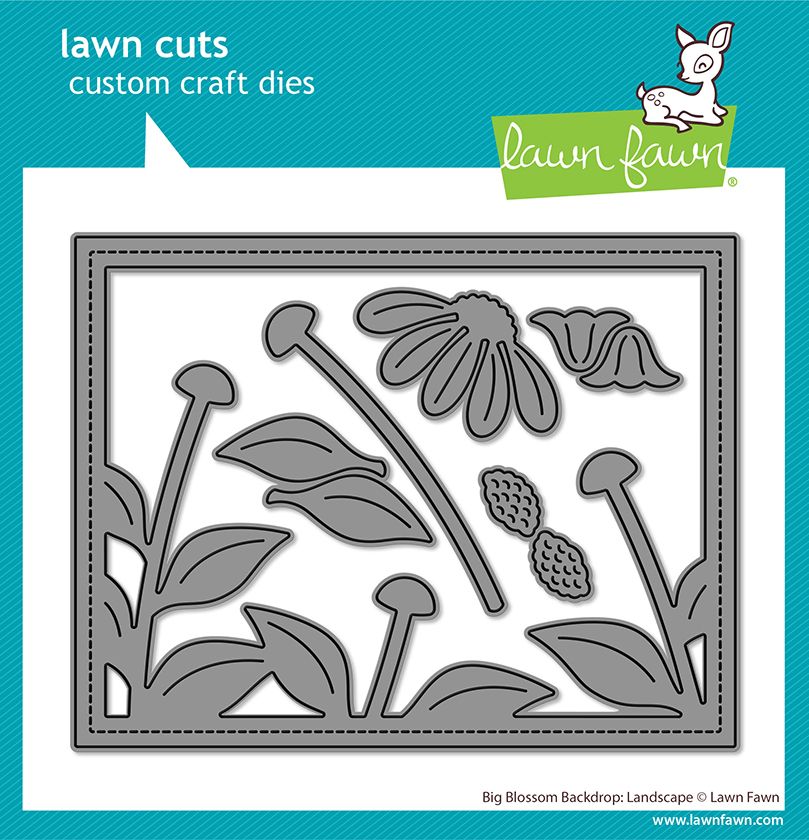Lawn Fawn Big Blossom Backdrop: Landscape Die