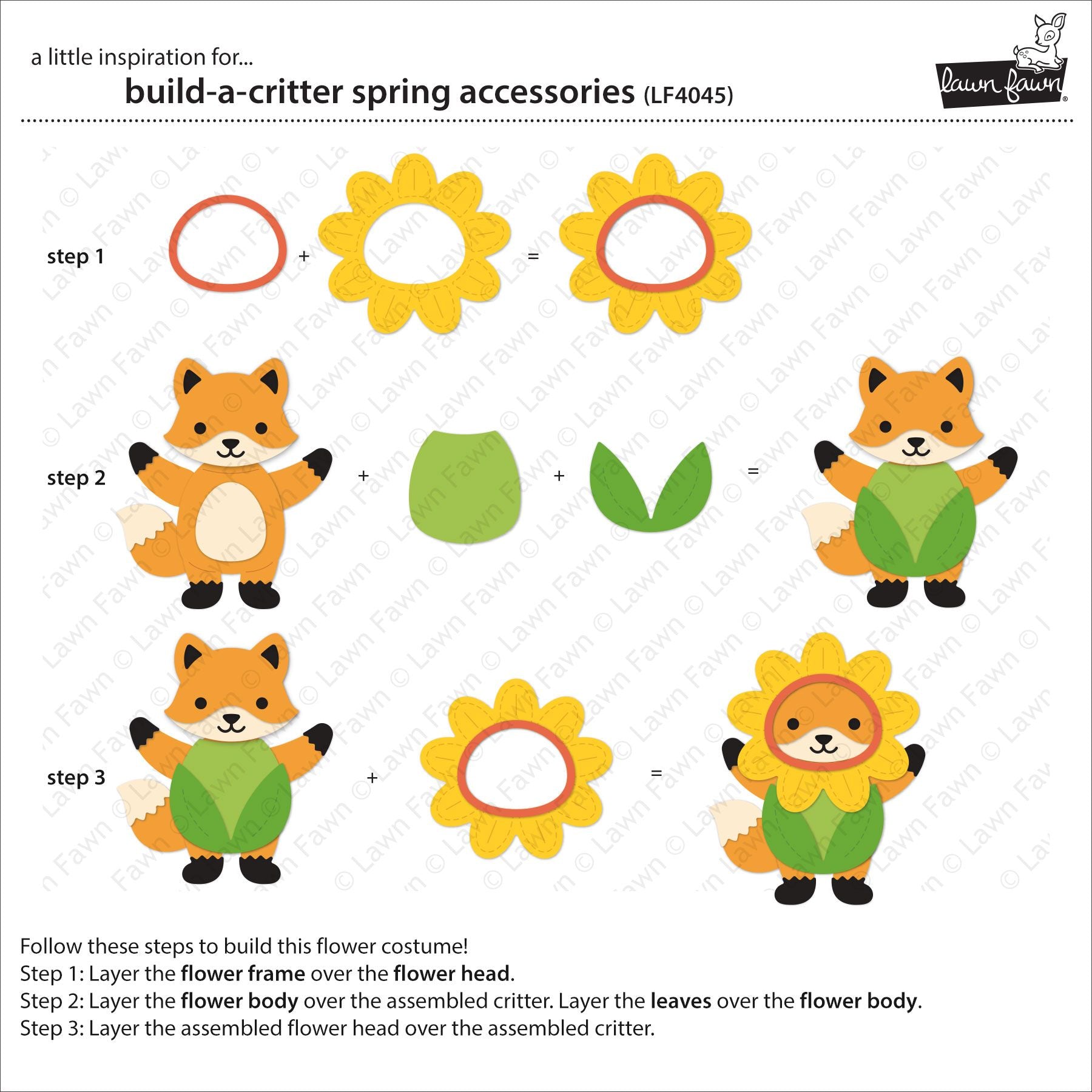 Lawn Fawn Build A Critter Spring Accessories Dies