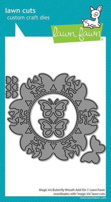 Lawn Fawn Magic Iris Butterfly Wreath Add On Die