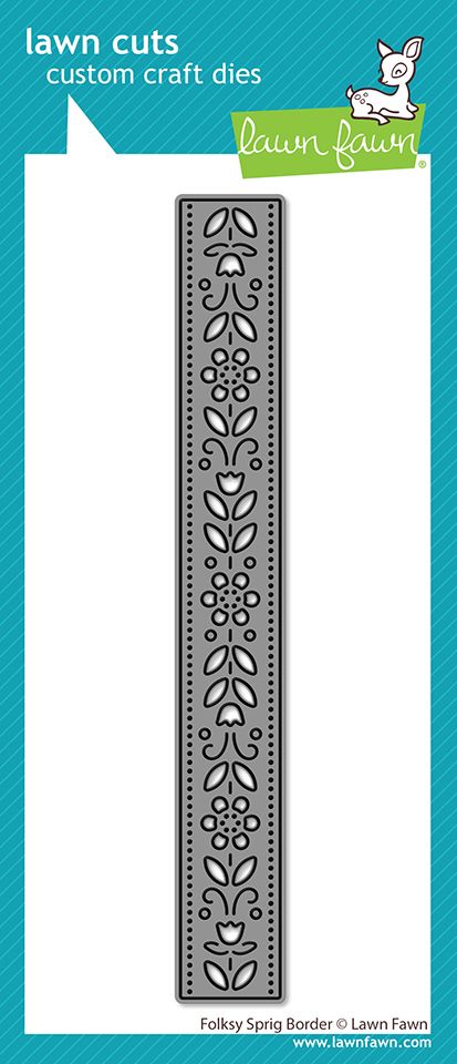 Lawn Fawn Folksy Sprig Border Die