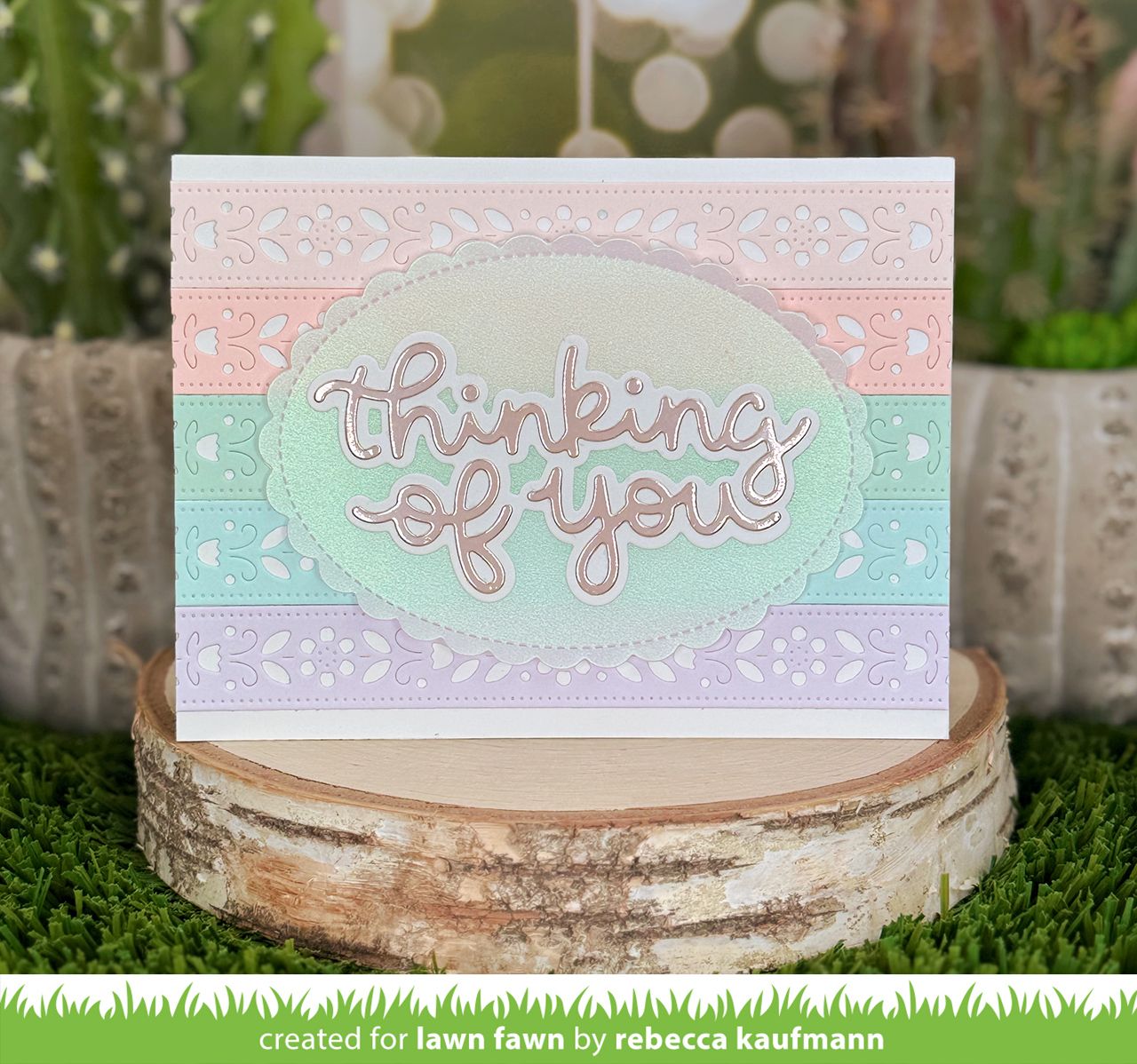 Lawn Fawn Folksy Sprig Border Die