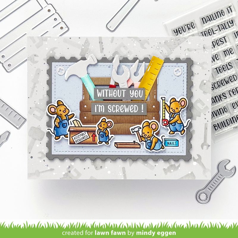 Lawn Fawn Mice Tools Clear Stamp