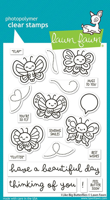 Lawn Fawn I Like Big Butterflies Clear Stamp