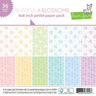Lawn Fawn Blissful Blossoms 6X6 Petite Paper Pack