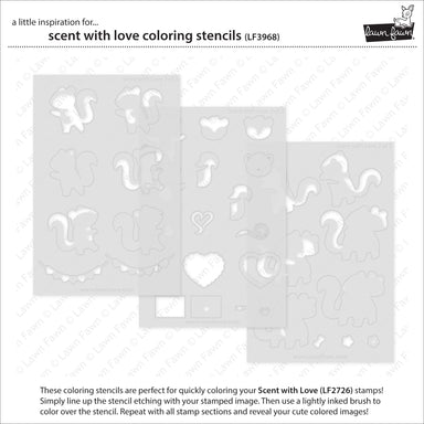 Lawn Fawn Scent With Love Coloring Stencils