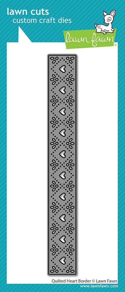 Lawn Fawn Quilted Heart Border Die