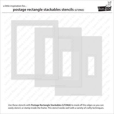 Lawn Fawn Postage Rectangle Stackables Stencils