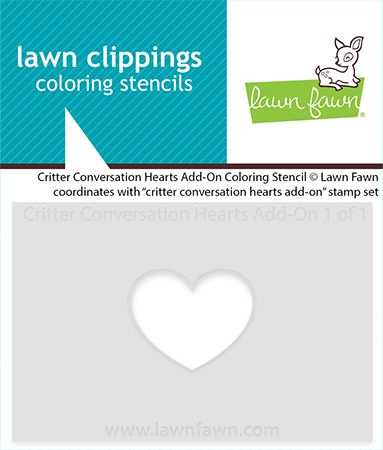 Lawn Fawn Critter Conversation Hearts Add On Coloring Stencil