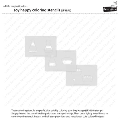 Lawn Fawn Soy Happy Coloring Stencils