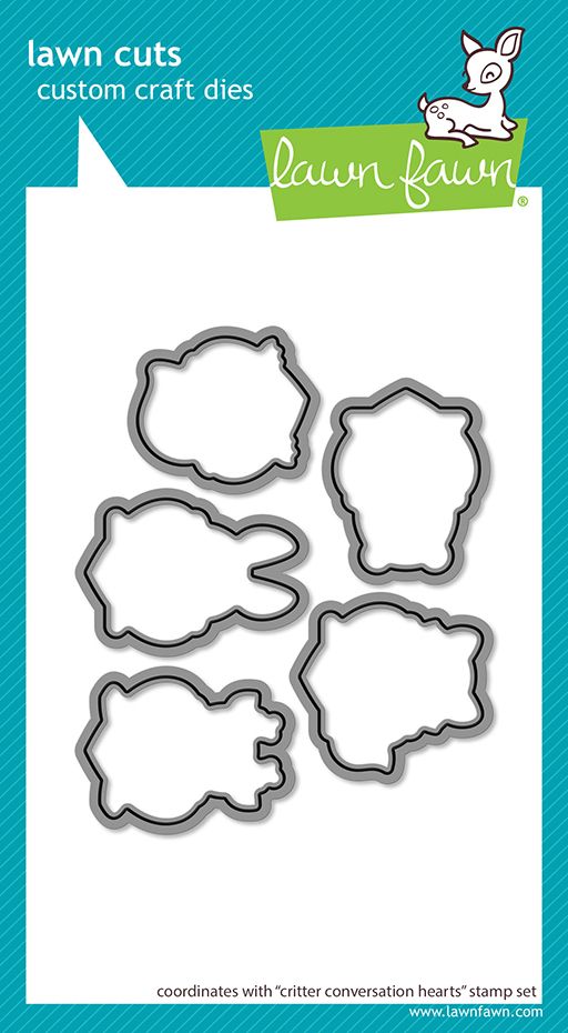 Lawn Fawn Critter Conversation Hearts Dies