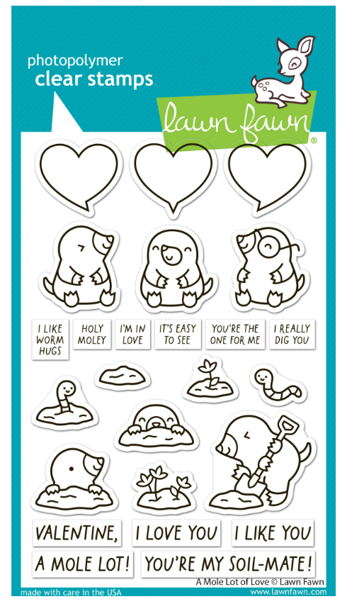 Lawn Fawn A Mole Lot of Love Clear Stamp