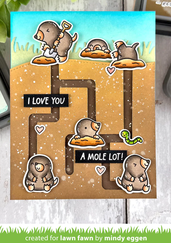 Lawn Fawn A Mole Lot of Love Dies