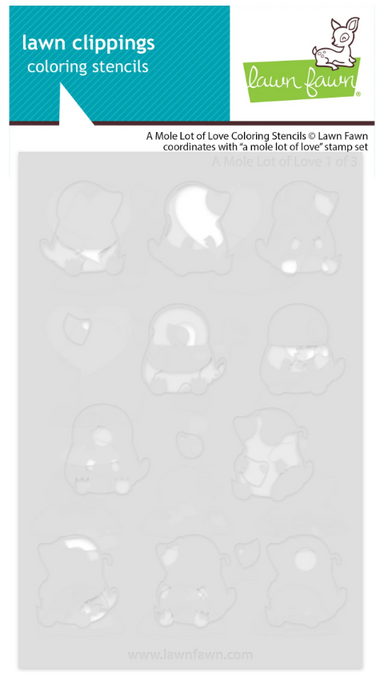 Lawn Fawn A Mole Lot of Love Coloring Stencils