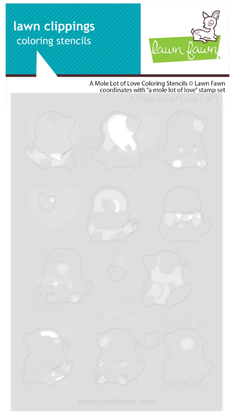 Lawn Fawn A Mole Lot of Love Coloring Stencils