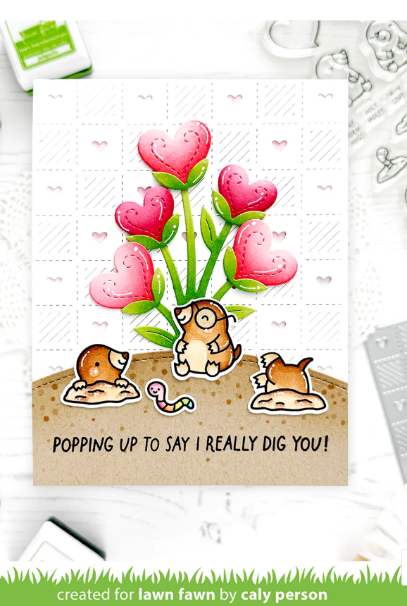 Lawn Fawn A Mole Lot of Love Add On Stamp