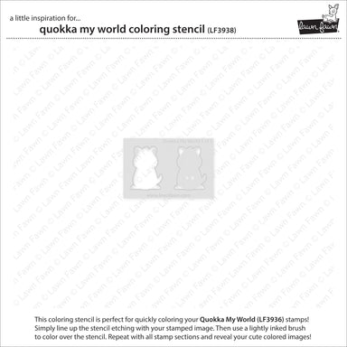 Lawn Fawn Quokka My World Coloring Stencil