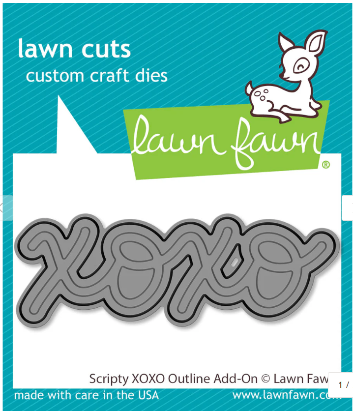 Lawn Fawn Scripty XOXO Outline Die