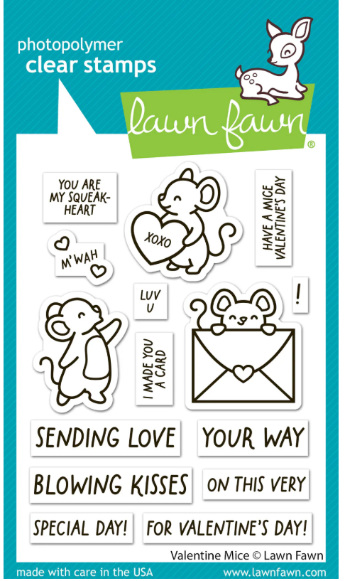 Lawn Fawn Valentine Mice Stamp