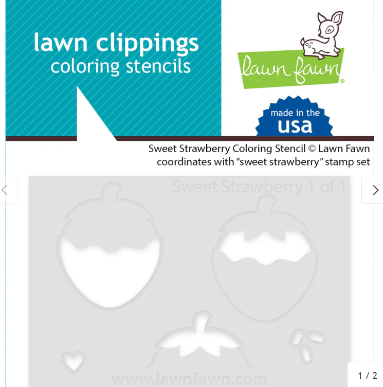 Lawn Fawn Sweet Strawberry Coloring Stencil