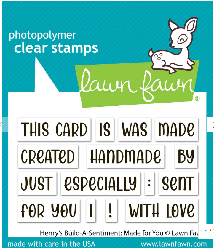 Lawn Fawn Henry's Build A Sentiment: Made For You Stamp